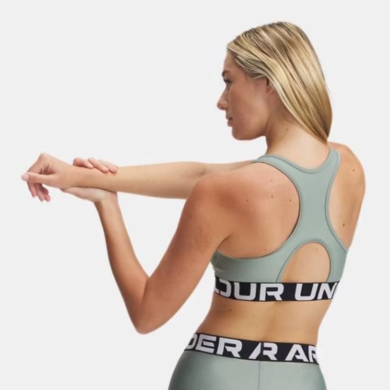 Under Armour HeatGear Mid Branded Sports Bra for Women