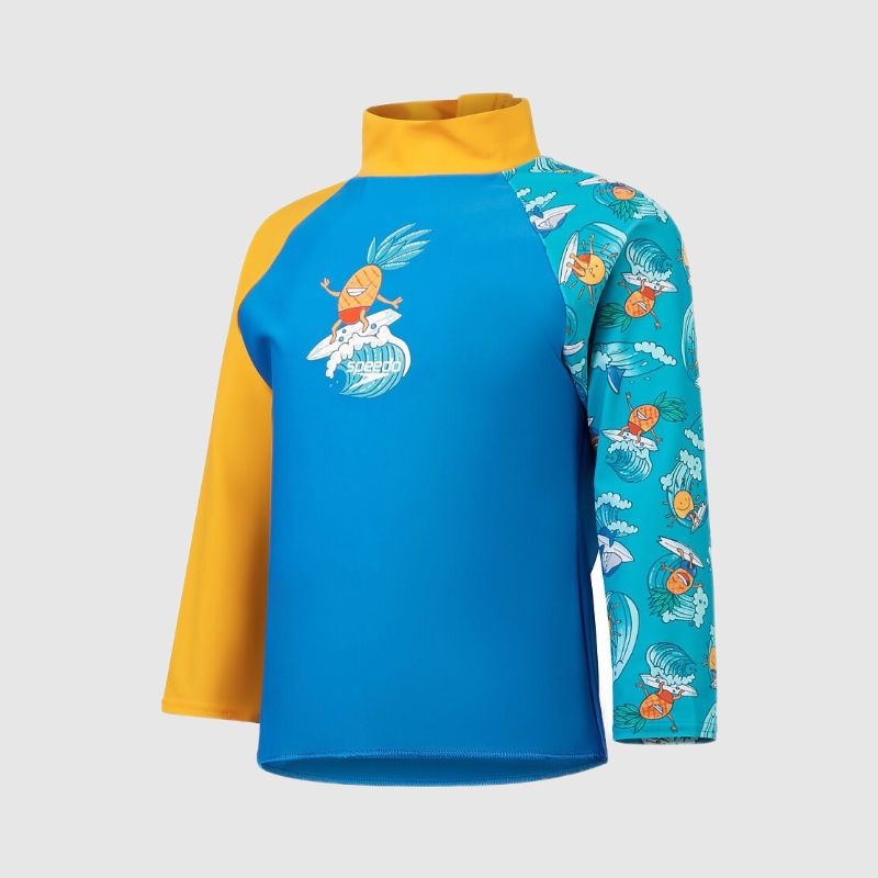 Speedo Long Sleeve Printed Rash Top for Kids