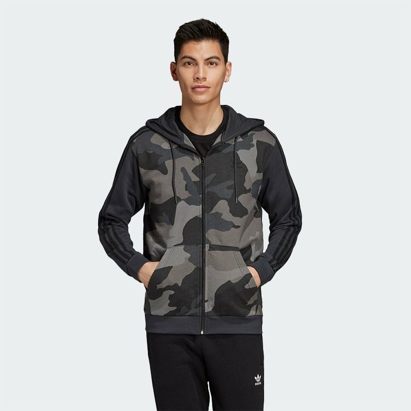 Adidas Camouflage Full Zip Hoodie for Men