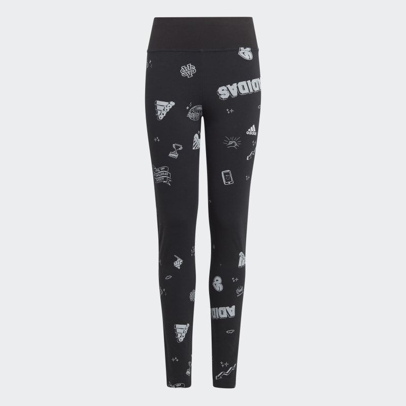 Adidas Brand Love Allover Print Leggings for Kids