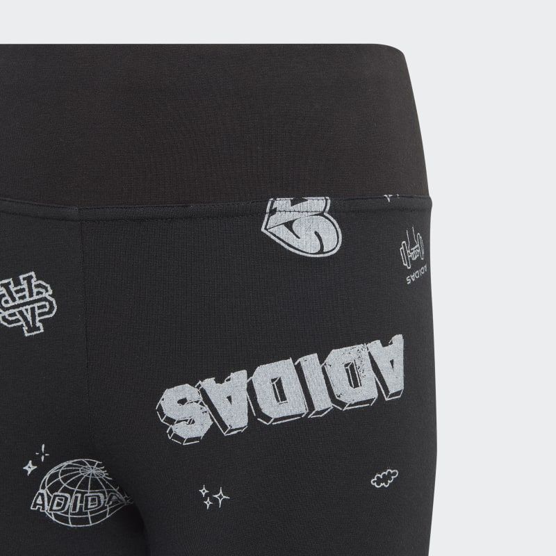 Adidas Brand Love Allover Print Leggings for Kids