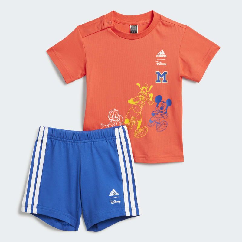 orange adidas short set