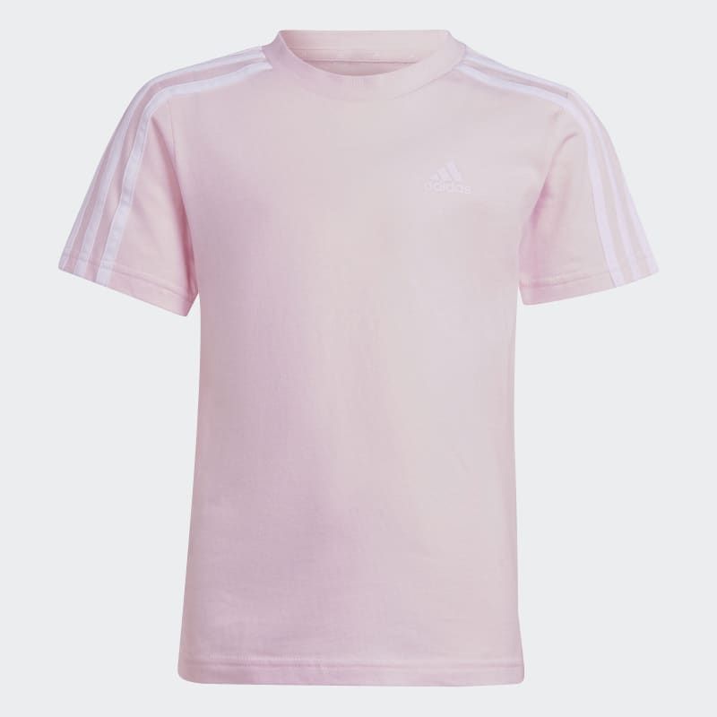 pink adidas 3 stripe t shirt