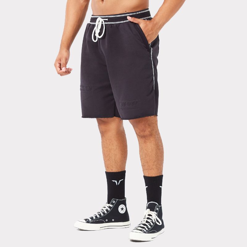 Squat Wolf Ripped Marl Shorts for Men