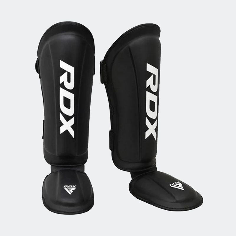 RDX T1 Black Shin Instep Guards for Adults
