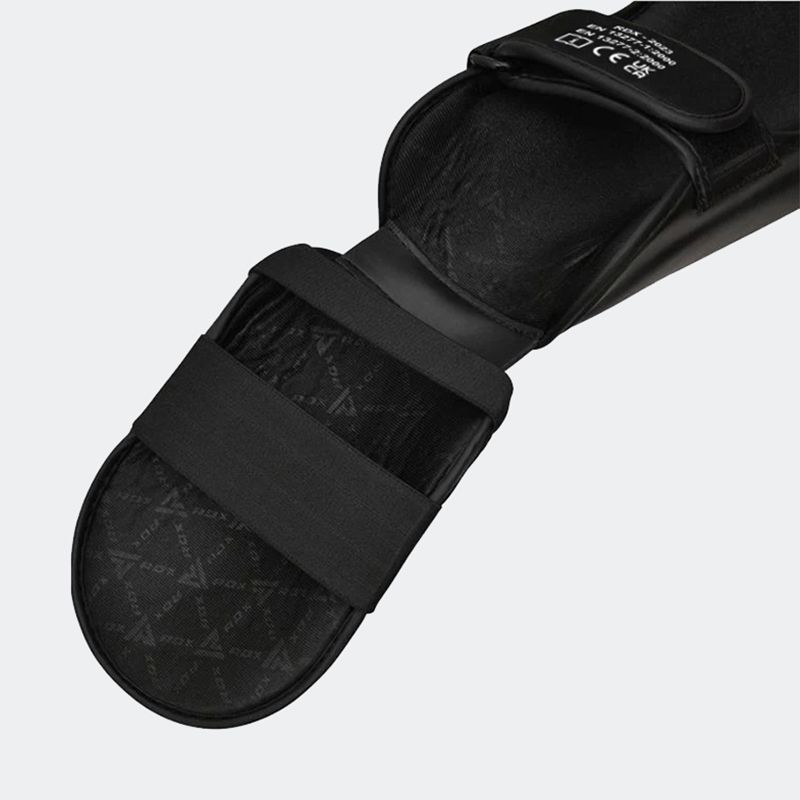 RDX T1 Black Shin Instep Guards for Adults