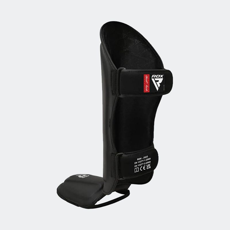 RDX T1 Black Shin Instep Guards for Adults